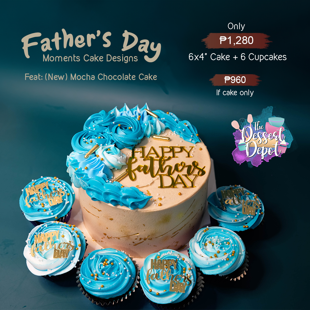 Father's Day 2024 - Golden Floral Themed Cake