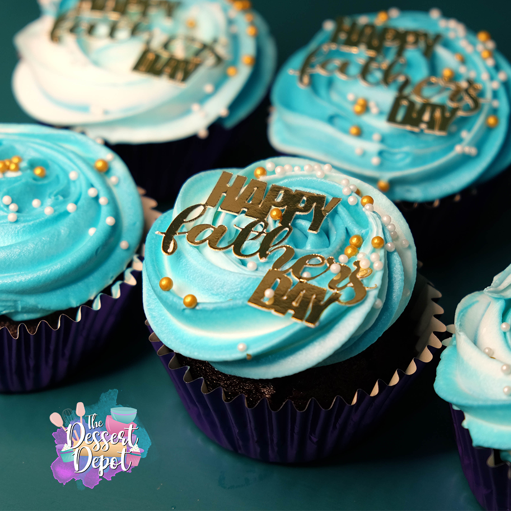 Father's Day 2024 - Golden Floral Themed Cake