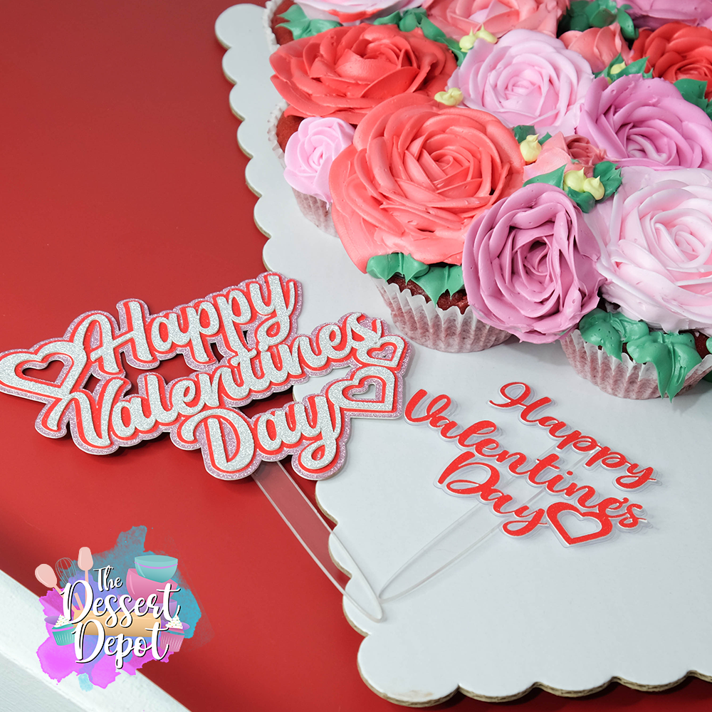 Valentine's Floral Bouquet Cupcakes