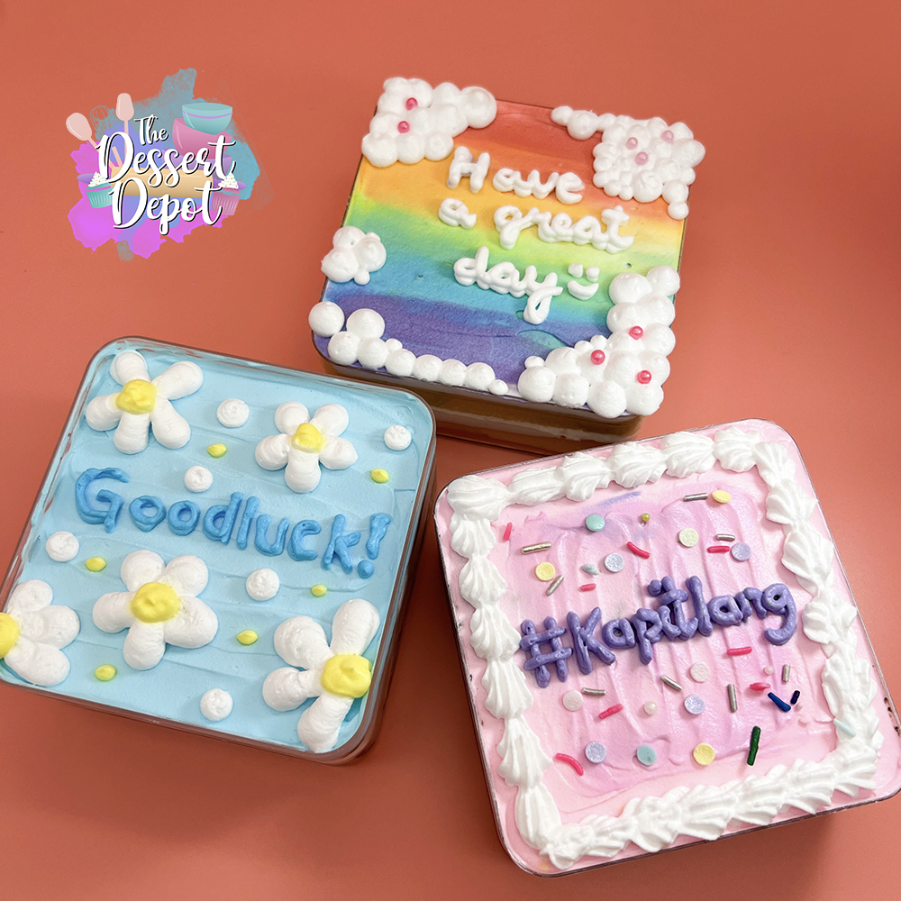 Pastel Cube Cakes (3 Designs)