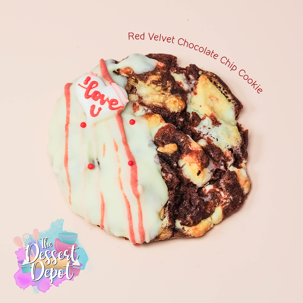 Valentine's Half-dipped JUMBO Cookies (3 flavors)