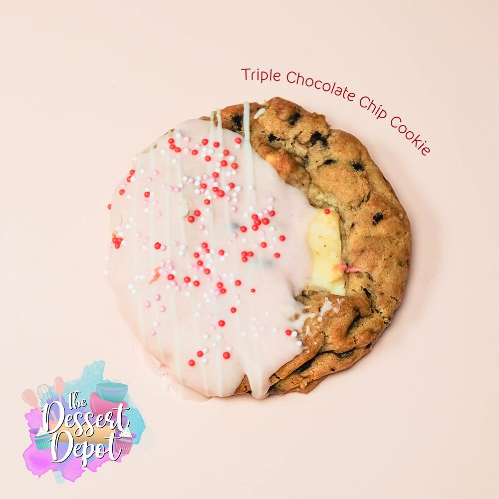 Valentine's Half-dipped JUMBO Cookies (3 flavors)