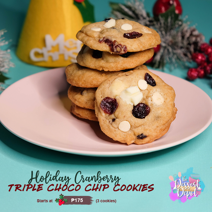 Holiday Cranberry Chocolate Chip Cookies