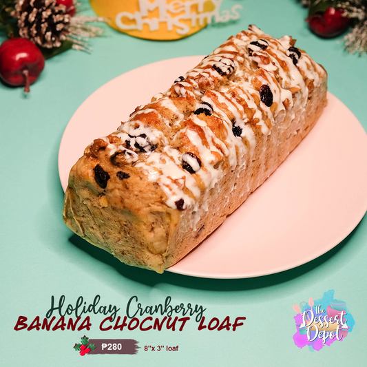 Holiday Cranberry Banana ChocNut Loaf