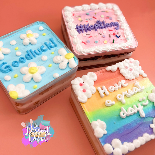 Pastel Cube Cakes (3 Designs)